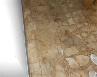 Marble squares for purchase in the 1st-floor hallway