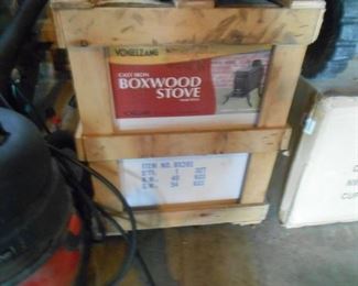 This Boxwood stove has never been opened- in the garage for your perusal!