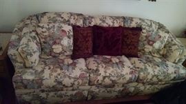 floral print sofa