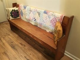 Pew from African American church in North Carolina 