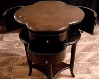 Wood accent table.