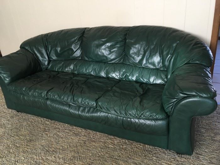 Green Leather sofa