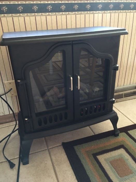 Electric fireplace space heater
