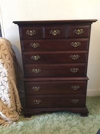 Solid Cherry Chest on Chest with Matching Bedframe https://ctbids.com/#!/description/share/124024