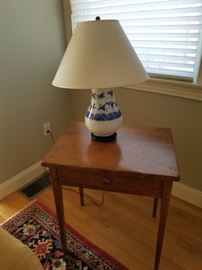 Early side table and flying bird lamp