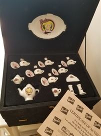 One of two authentic Barbie tea sets
