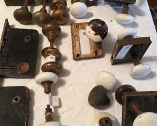 Antique door knobs and locks 