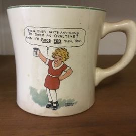 Vintage Ovaltine mug, repaired.