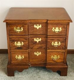 One of a pair of matching solid oak Lexington Furniture night stands