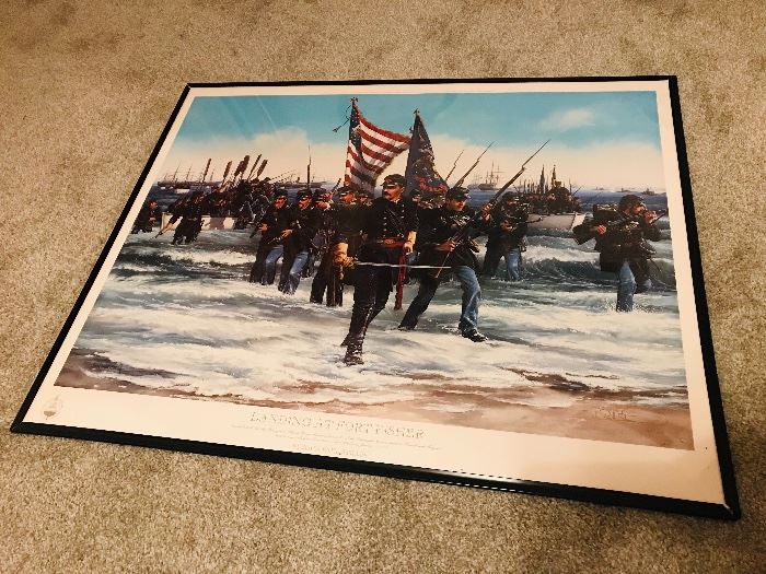 Limited Edition signed and numbered John Paul Strain “Landing at Fort Fisher”