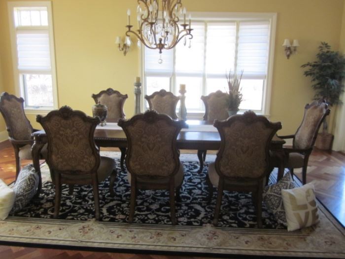 LEGACY CLASSIC DINING ROOM TABLE WITH 8 CHAIRS