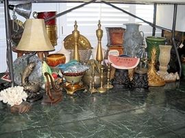 ANDIRONS AND PLANTERS