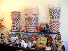 CHOCTAW INDIAN BASKETS AND FACE JUGS