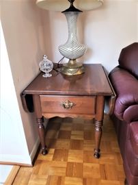 Solid Cherry Drop Side Occasional Table