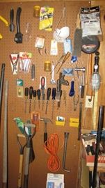 Many gardening tools 