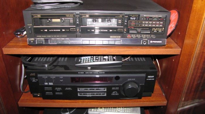 Audio components - tuner - cassette deck and turntable. 