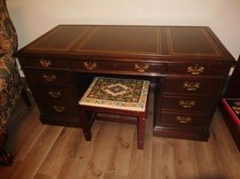 Sligh leather top desk