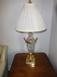 Pair of heavy lead crystal lamps