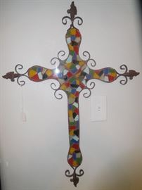 Large glass mosaic iron cross