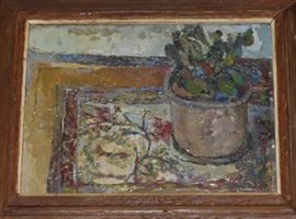 "Still Life with Arabesque"  Orig. Oil by Irving Block, listed