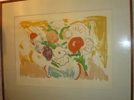 "Fleurs Nicoise" Orig. Litho by Bob Kane, listed