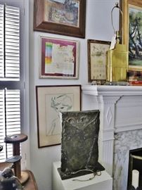 Various Art Pieces by Morris Broderman, Irving Block, Bruno Groth, etc.