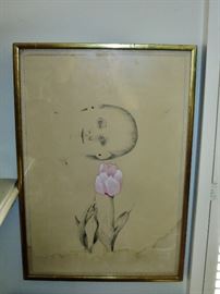 "The Sound of Flowers" Orig. Litho  by Morris Broderson (who was partially deaf)