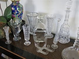 Selection of Crystal Vases & Decanters