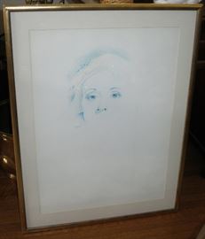 "Bette Davis Eyes" by Morris Broderson, listed, with a dedication from the Artist to Ms. Nolan