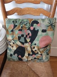 Cool Picasso-Style Needlepoint Pillow