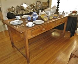 Antique Pine Plank Farm Table
