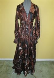 Fabulous Emilio Pucci "Mod" Cascading Chiffon Evening Gown, never worn!