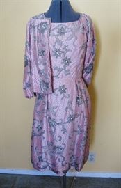 1950's Beaded Cocktail Dress w/ Jacket