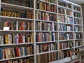 LOTS of books!  Many by the Limited Editions Club; a  Run of 1960's Horizon;  stacks of Coffee Table, Art and Theater Books; and a box of Vintage Theater Arts Magazines.