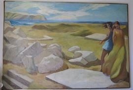 Large Original Canvas by Ruth D. Hogan, 1973.  Listed