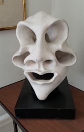 Fabulous Surrealist Comedy/Tragedy Bust from the Collection of Orson Wells.  Gifted by Mr. Wells to actor/singer Liam Sullivan, who gifted it to Ms. Nolan