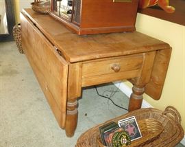 Antique Pine Drop-Leaf Coffee Table