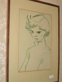 Orig. Ink Wash, signed Dangers