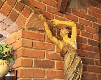 Ships keel - mermaid carving.