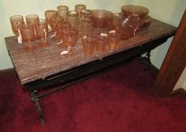 Marble Top & Iron Table