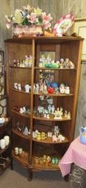 Corner Cabinet - Lots of Salt & Pepper Shakers