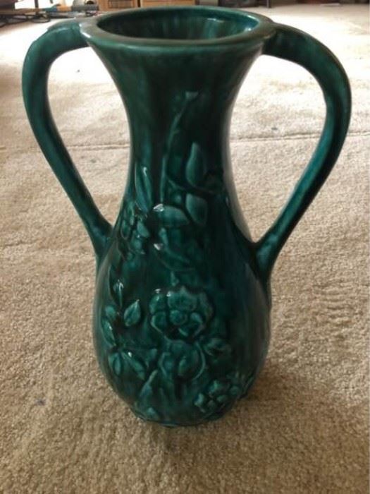 Alliston Bluish Green Double Handled Vase