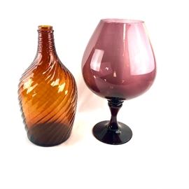 Large Glass Jug & Over sized Snifter