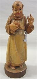 Swiss wood carving of a monk