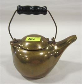 Miniature bronze teapot