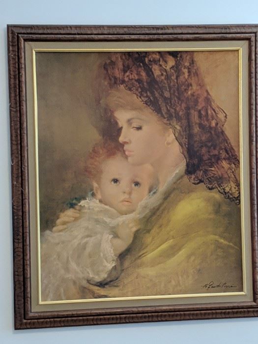 Framed Art Mother and Child