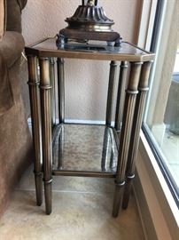 One of two matching side tables 