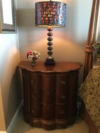 One of two chests & lamps
