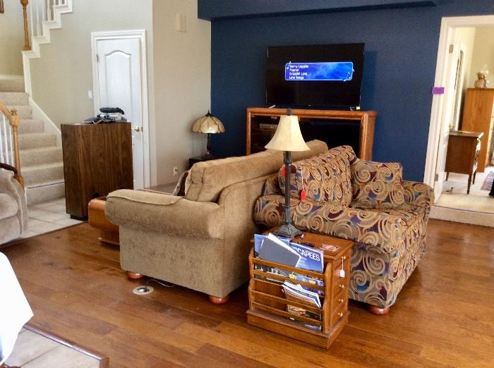 Sleeper sofa and loveseat