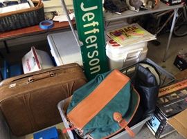 ice chests, luggage, folding beach chairs